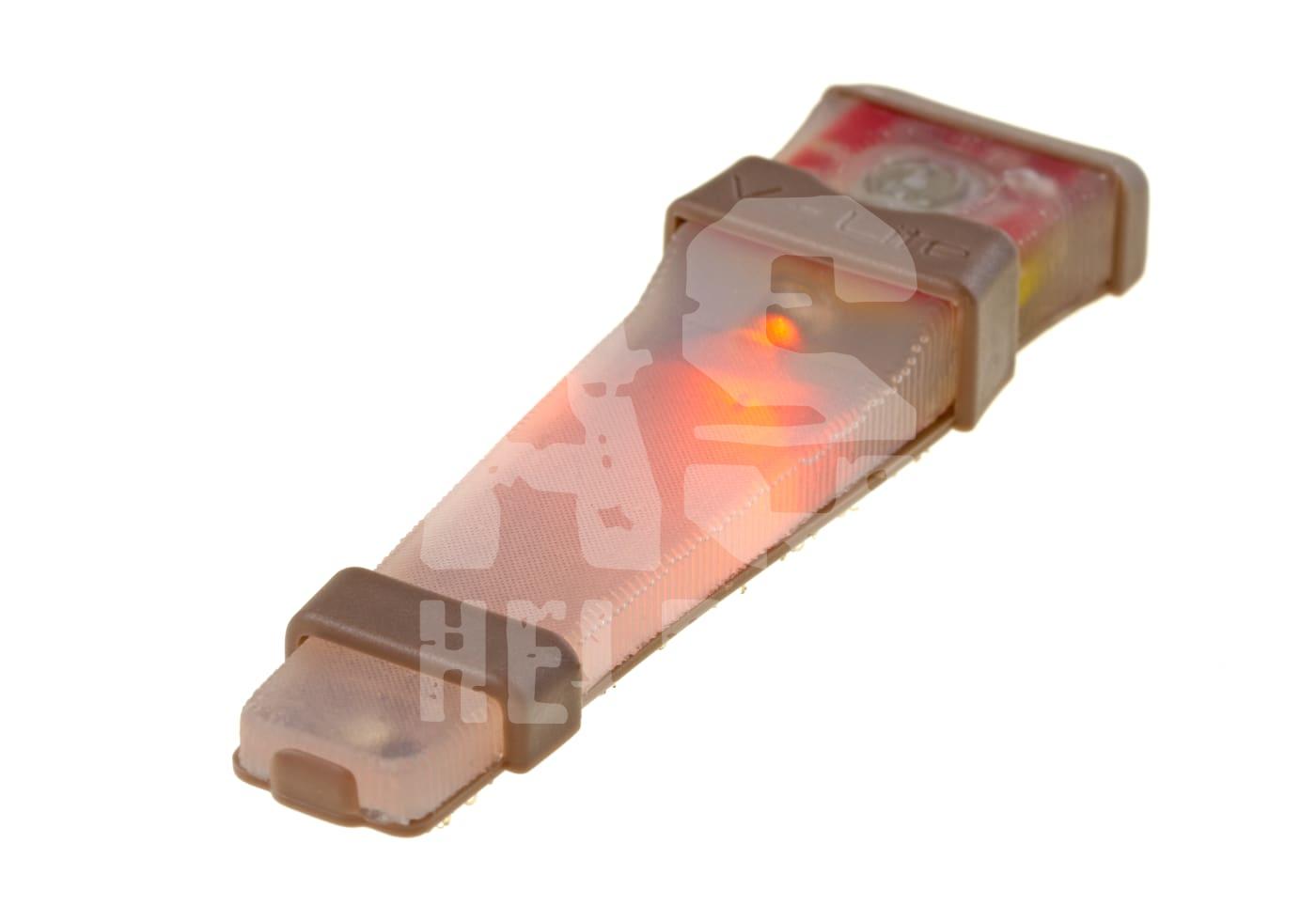 Safety Lite OR Glow-LED-Indikator in Kunststoffhülle, leuchtet orange, ideal für Airsoft-Spielmarkierung oder -Signalgebung.