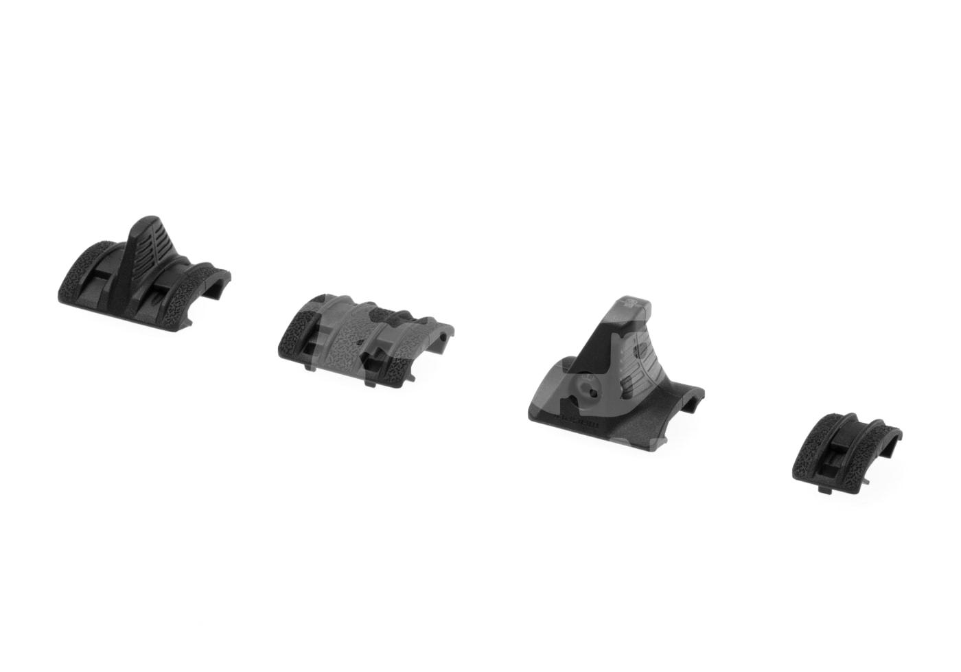 Airsoft Handguard-Set, schwarz, 4-teilige Rail-Abdeckung, ergonomisch geformt für besseren Halt.