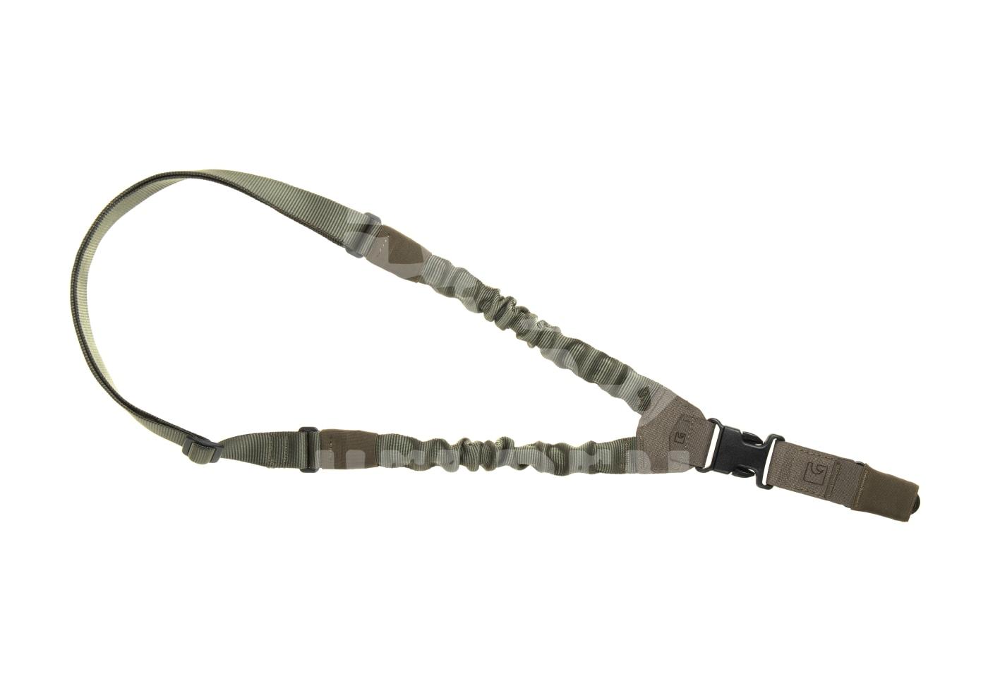 Taktischer, elastischer 1-Punkt-Gewehrriemen in Olivgrün mit verstellbarem Gurt und Schnellverschluss. Ideal für Airsoft.