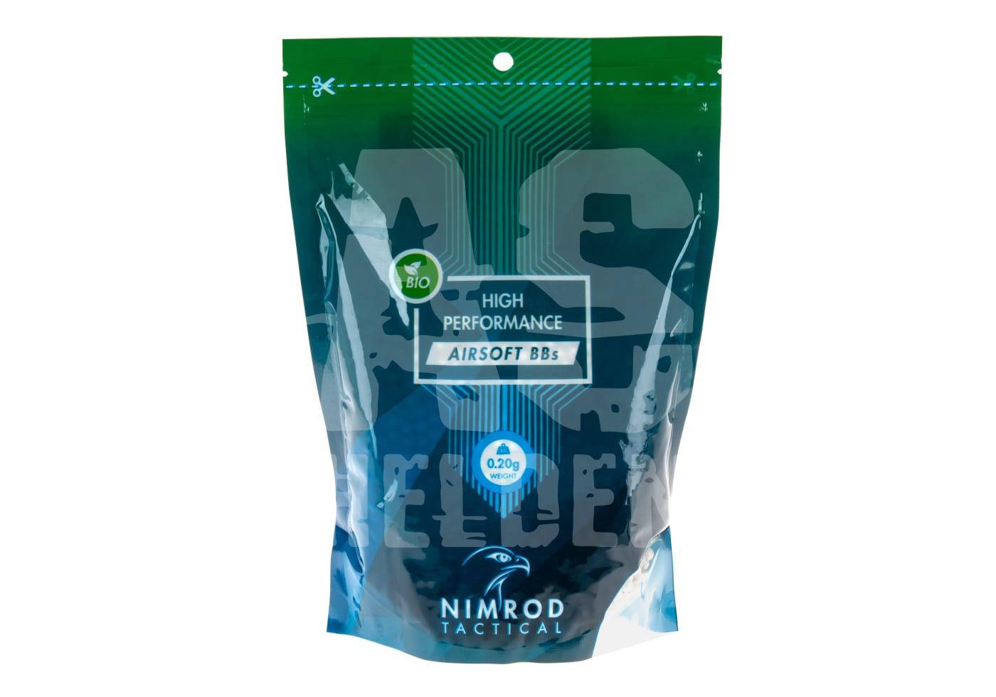 Nimrod 0.20g Bio BB High Performance 5000rds Grüne Verpackung von Nimrod Tactical High Performance Bio-Airsoft BBs, 0.20g, 1000 Stück.