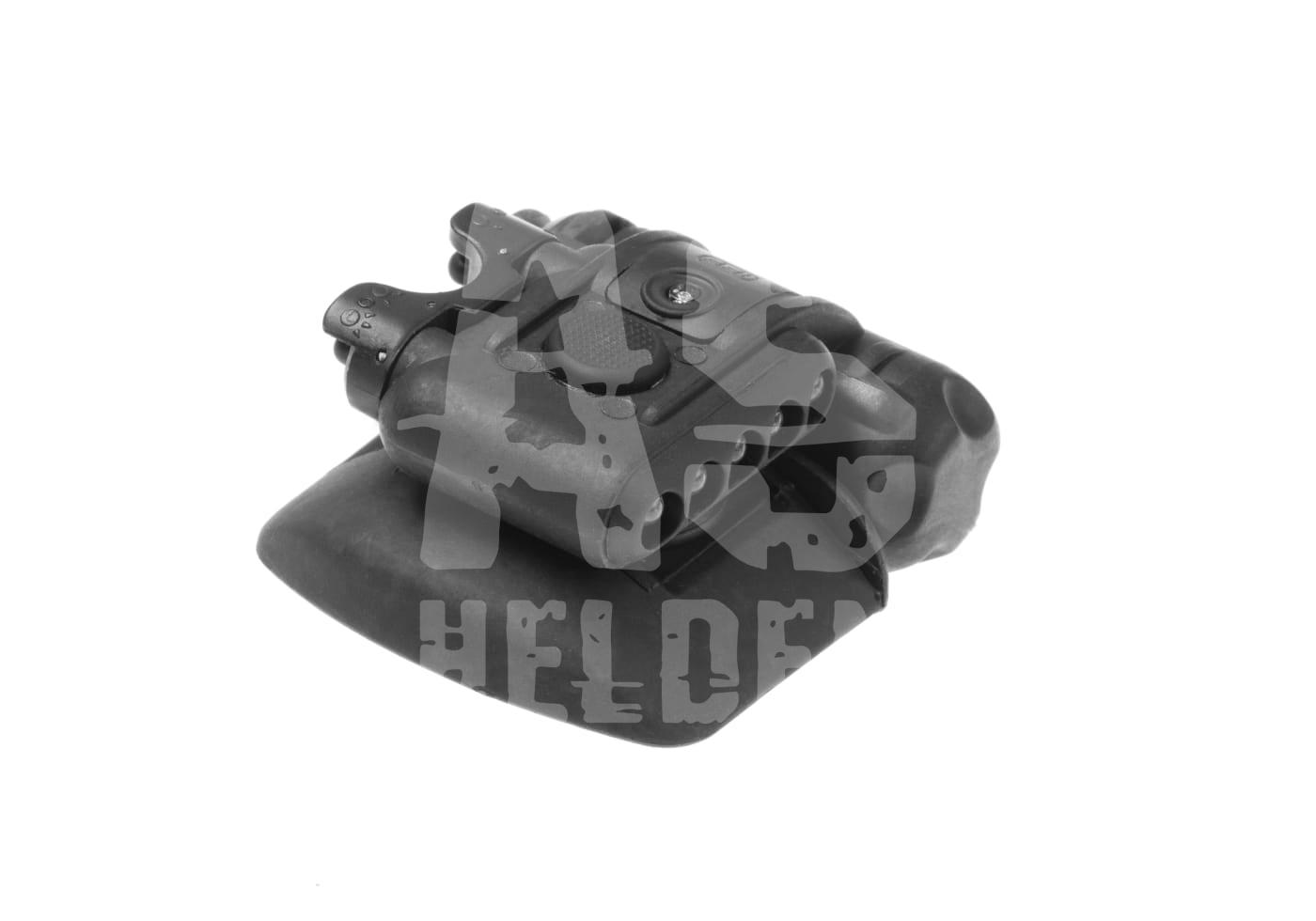 Taktisches Holster für Airsoft-Pistole, schwarz, mit Gürtelclip.