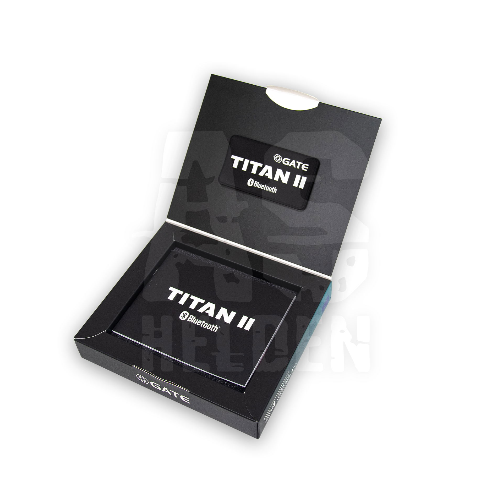 GATE Titan II Bluetooth Modul-Verpackung, offen präsentiert, auf weißem Hintergrund.