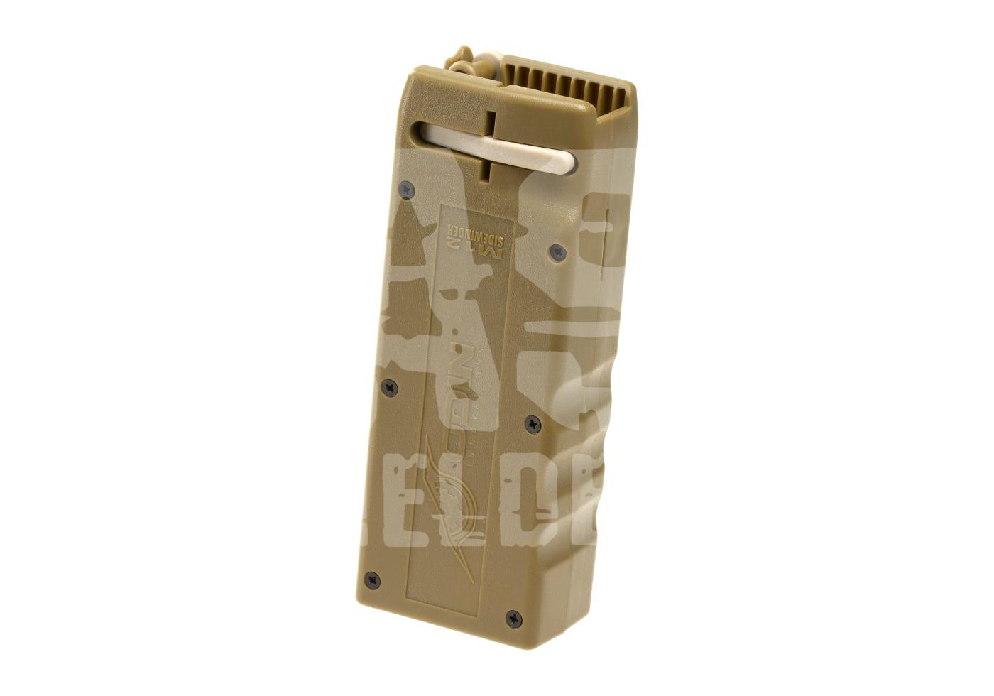 Magazinladegerät im Tarnfarben-Design für Airsoft, nutzbar mit Speedloader, kompakt und robust.