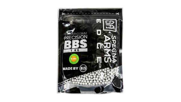 Verpackung von 1 kg weißen Airsoft BBs, 0,28g, Marke Specna Arms Edge, hergestellt von BLS.