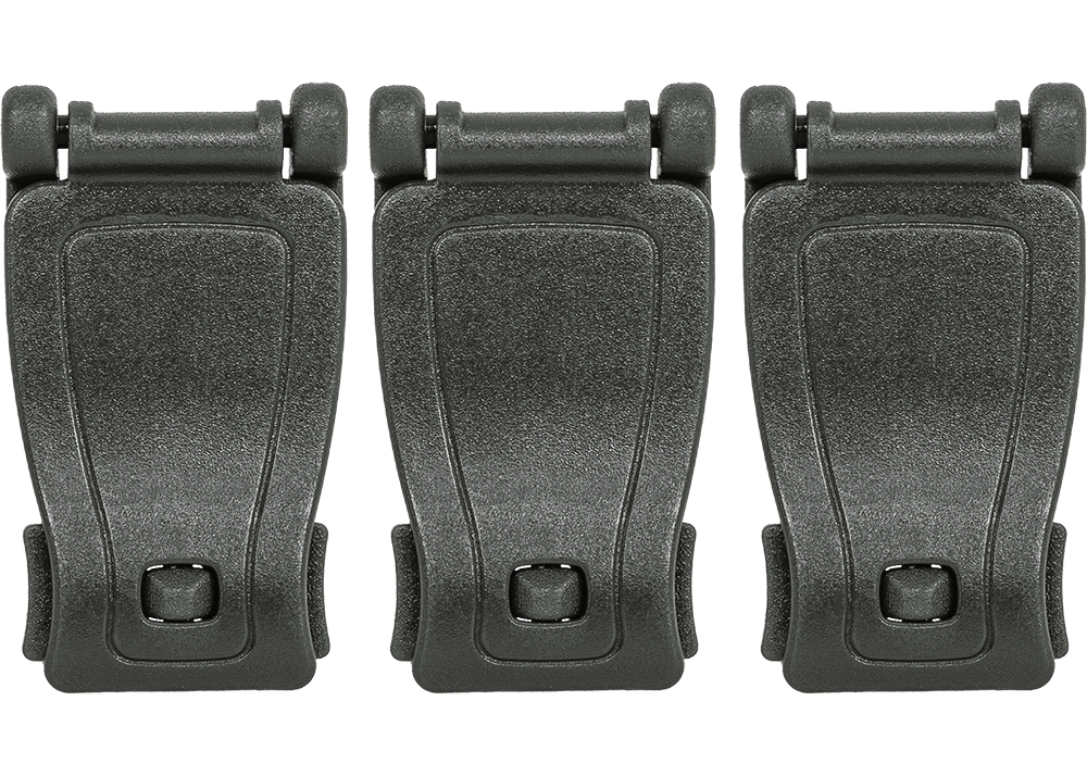Tacstack MOLLE Web Belt Clamp 3er Set dark green