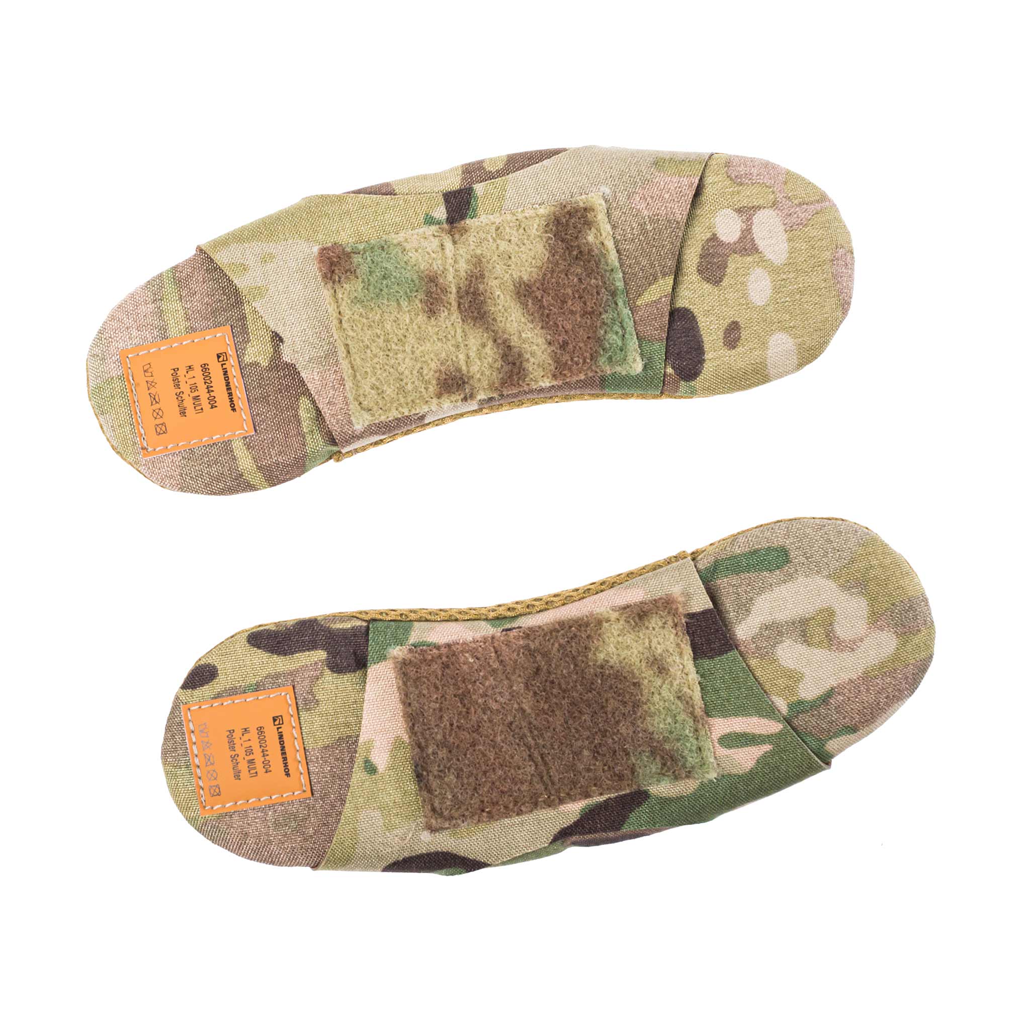 Tarnfarbene Airsoft-Pads mit Klettverschluss für Schutz und Komfort.