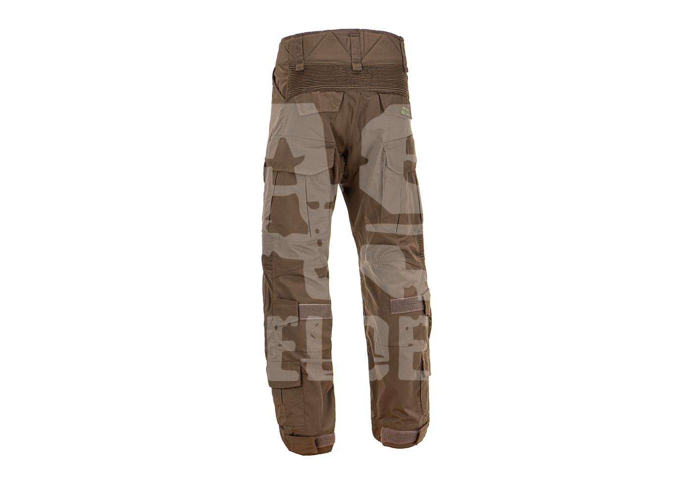 Taktische Tarnhose von hinten, mit Taschen und Kniepolstern, ideal für Airsoft.