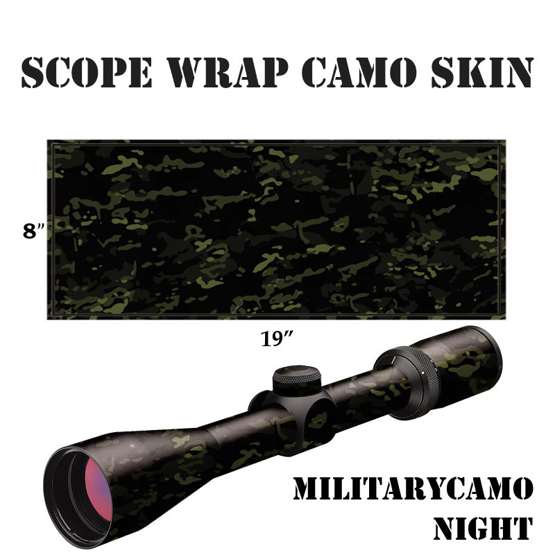 GunsWrap Scope Skins Tarnfolie für Zielfernrohr in Military-Camo-Nacht. Größe: 19"x8". Ideal für Airsoft-Zubehör.