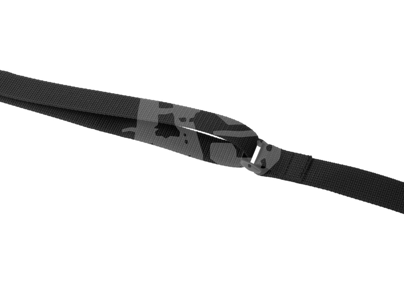 Schwarzer, verstellbarer Gewehrriemen mit Schnallen für Airsoft-Waffen.