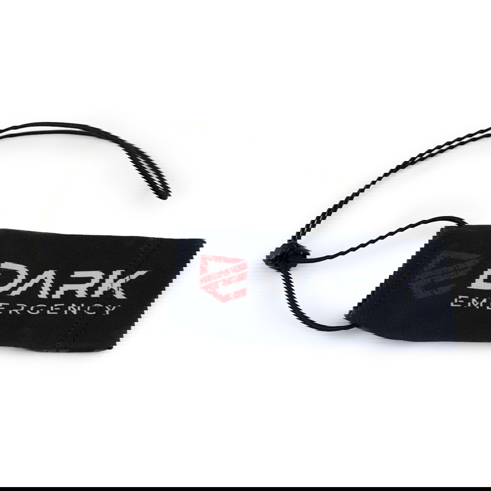 Dark Emergency Laufsocke Schwarzes "Dark Emergency" Patch mit Kordel, für Airsoft-Events.