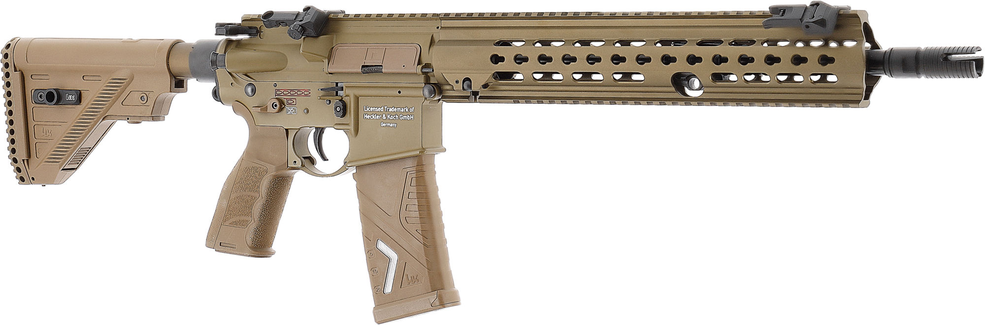 Umarex Heckler & Koch G95K S-AEG + Gratis Phylax Waffenkoffer 100cm Wave Foam, RAL8000  - ab 18 Jahren