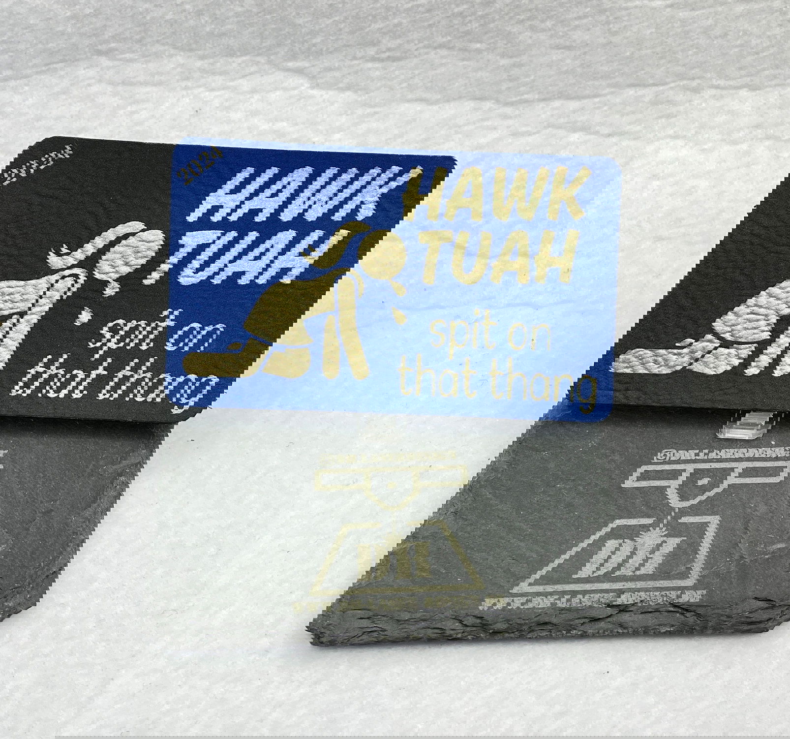 DH Laser Design Hawk Tuah Lasercut Kunstleder Patch