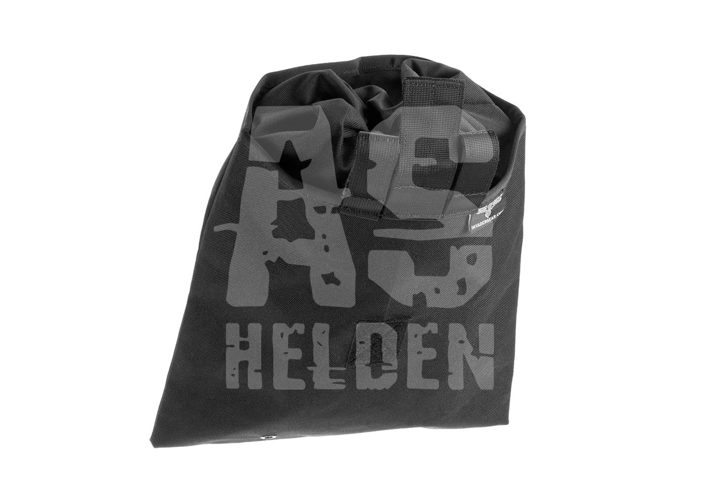 Schwarzer Airsoft-Pouch mit Logo, geeignet zur Aufbewahrung von Ausrüstung im Spiel.