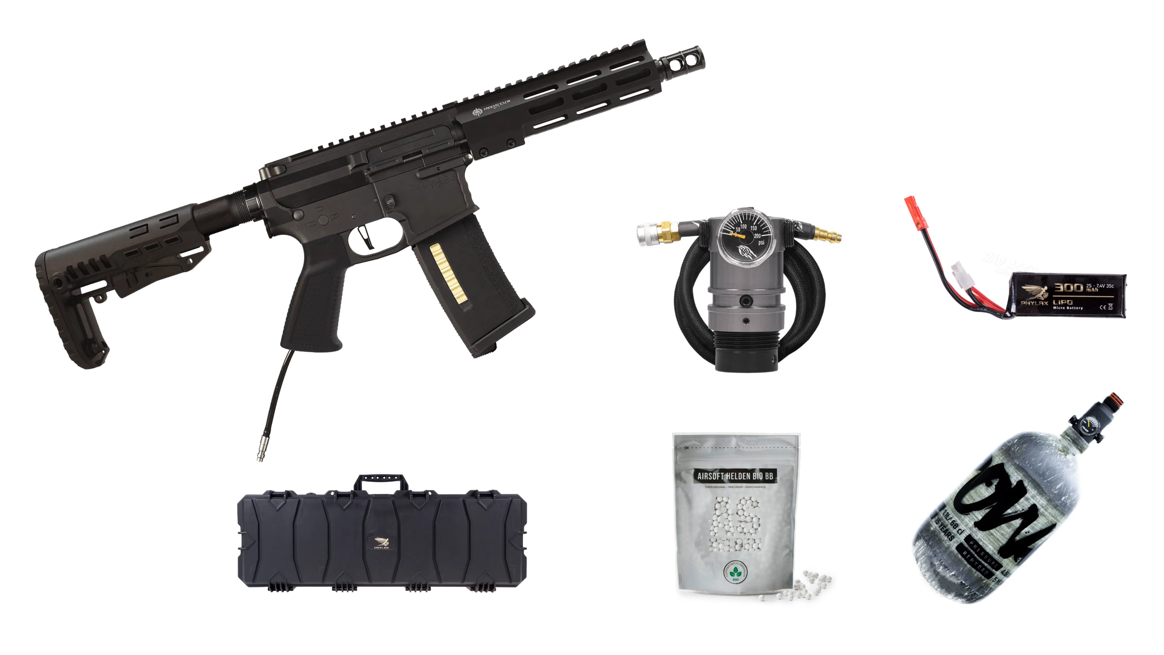 Big Set Wolverine Airsoft MTW Billet Series Gen 3 Semi-Only Tactical 7" - ab 18 Jahren