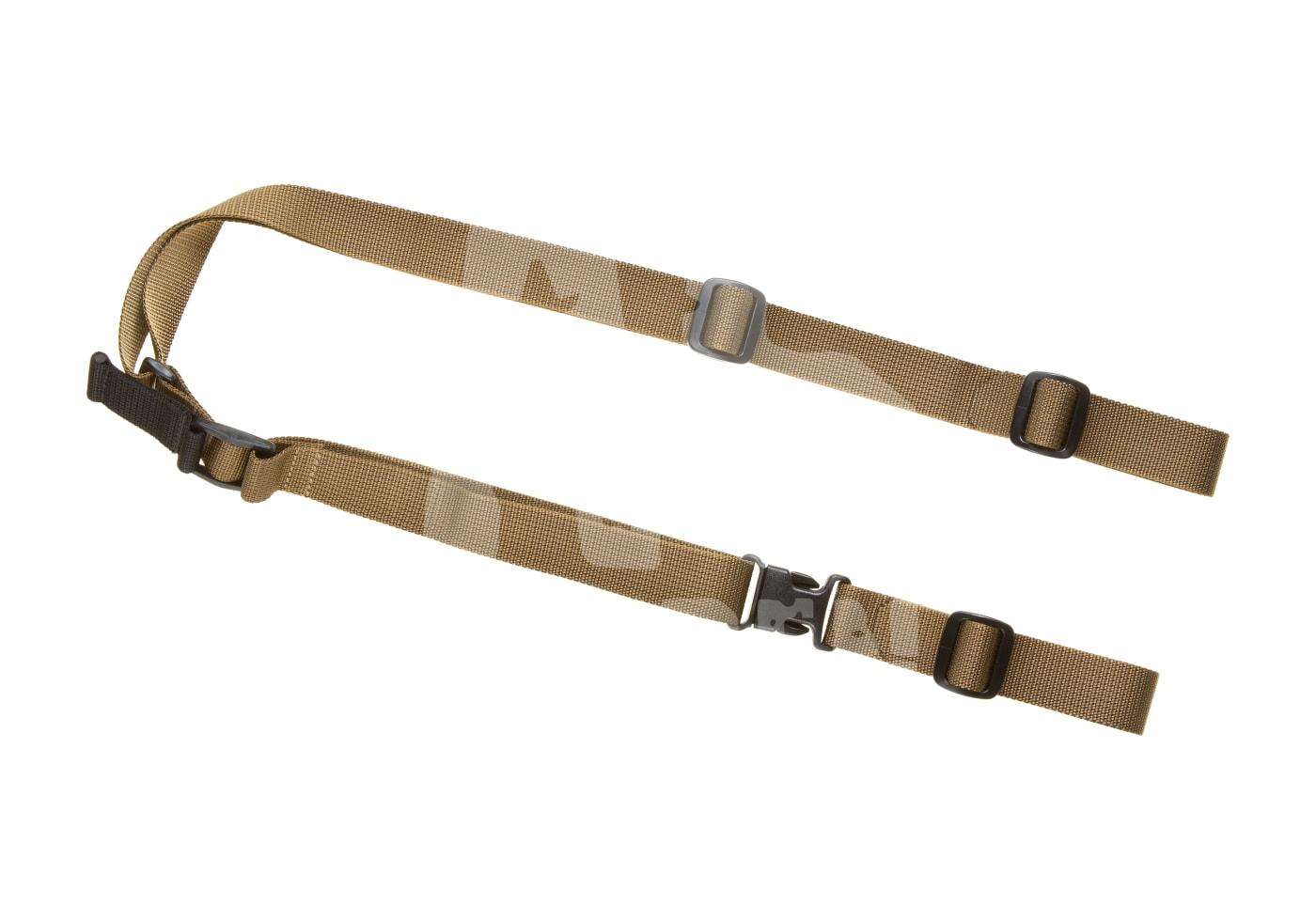 Verstellbarer Gewehrriemen aus braunem Nylon mit Schnellverschluss für Airsoft.