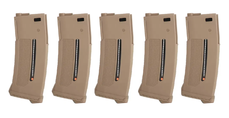 PTS EPM 1 Enhanced Polymer Magazine 250rds FDE 5er Set