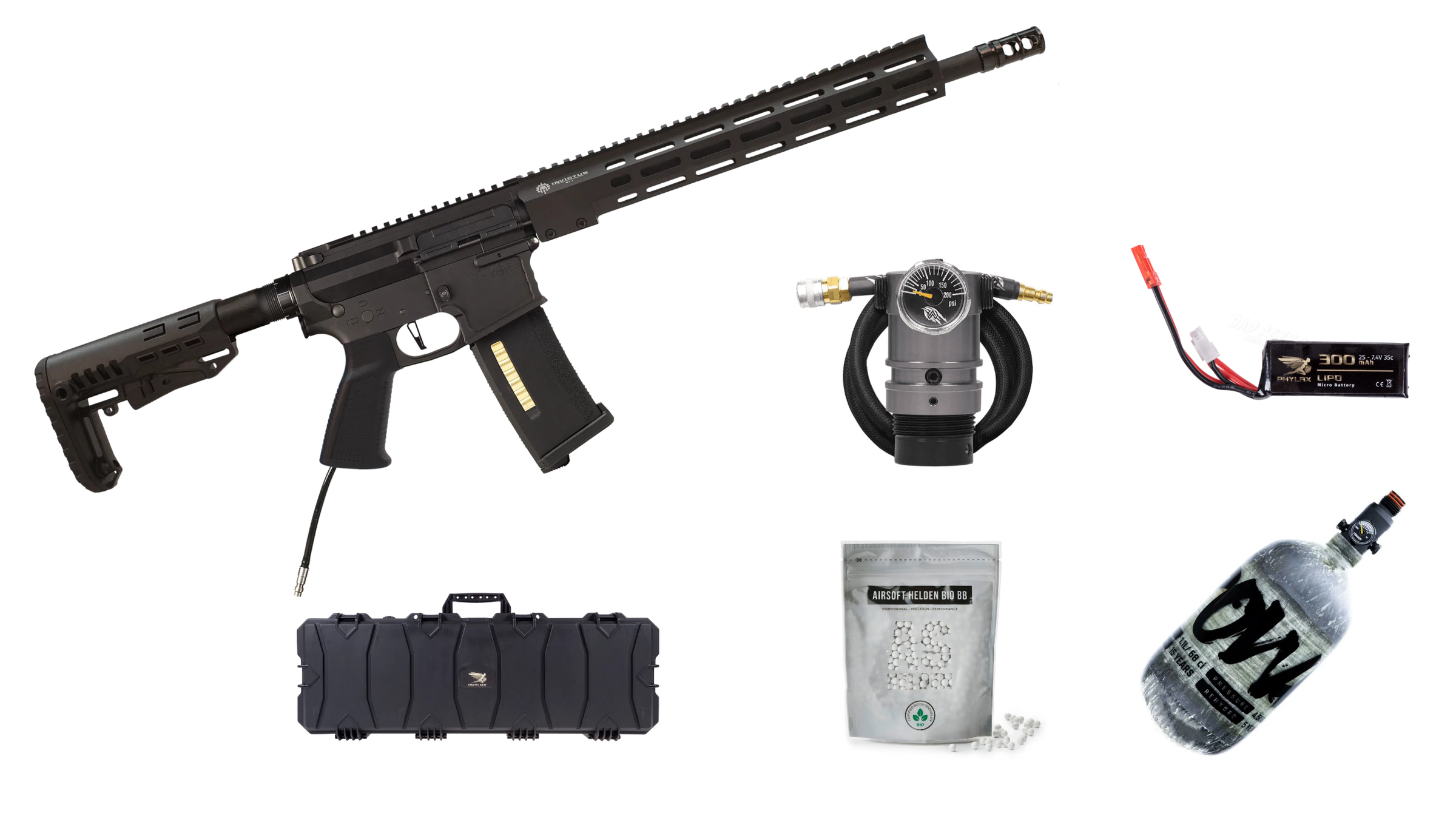 Big Set Wolverine Airsoft MTW Billet Series Gen 3 Semi-Only Tactical 14" - ab 18 Jahren