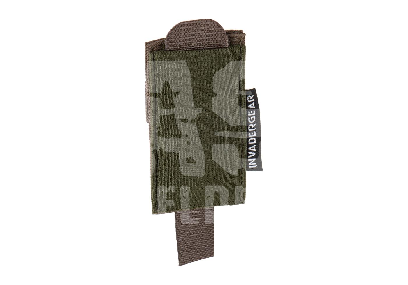 Tarnmuster-Magazintasche von Invader Gear mit Klettverschluss für Airsoft-Ausrüstung.