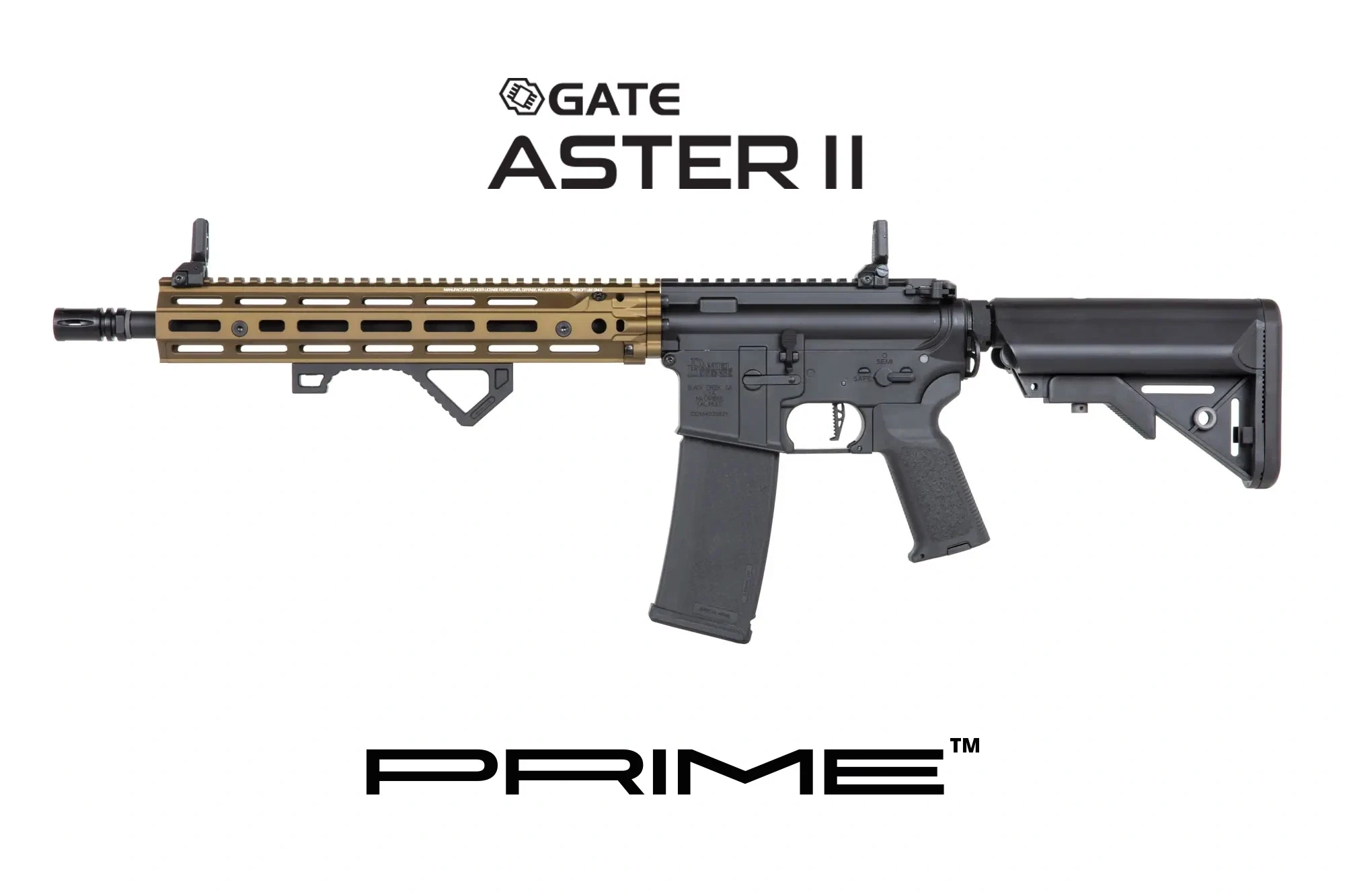 Specna Arms Daniel Defense RIS III 12,5" SA-P28 Prime mit Gate Aster II Chaos Bronze S-AEG - ab 18 Jahren