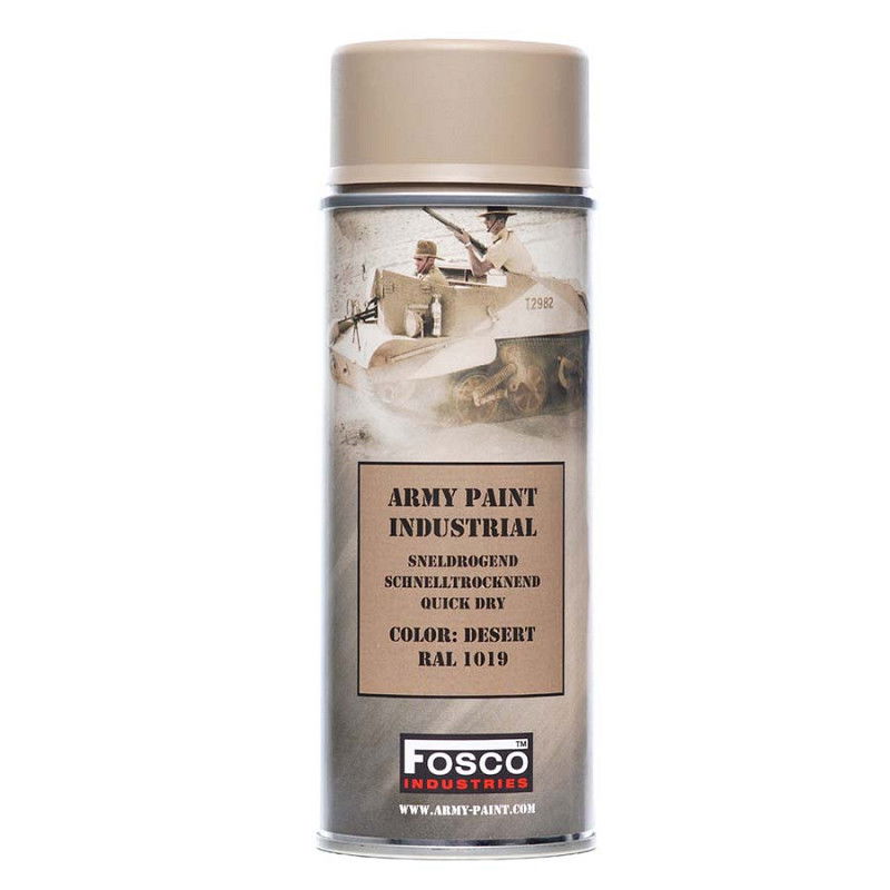 Spraydose "Army Paint Industrial" in Desert, schnell trocknend, von Fosco Industries.