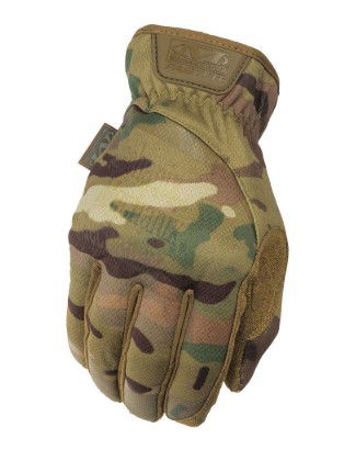 Camouflage-Taktikhandschuh, ideal für Airsoft, mit elastischem Handgelenksbund.