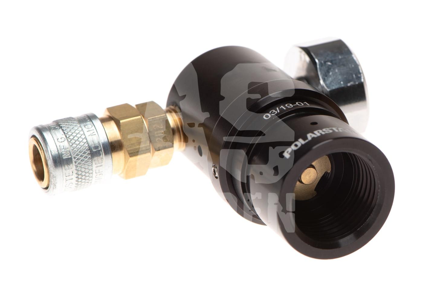 HPA-Adapter mit Metallanschlüssen, passend für Airsoft-Druckluftsysteme.