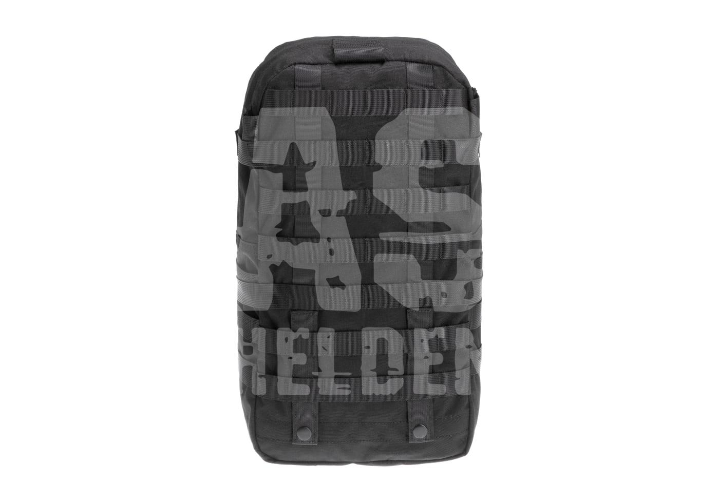Cargo Pack Schwarzer Molle-Pack mit Airsoft Helden Logo, ideal für taktische Ausrüstung.
