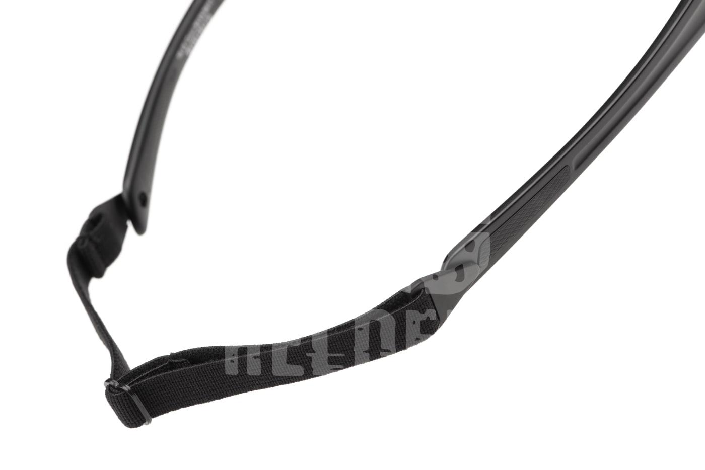 Schwarzes Kopfband für Airsoft-Schutzbrille, verstellbar, elastisch.