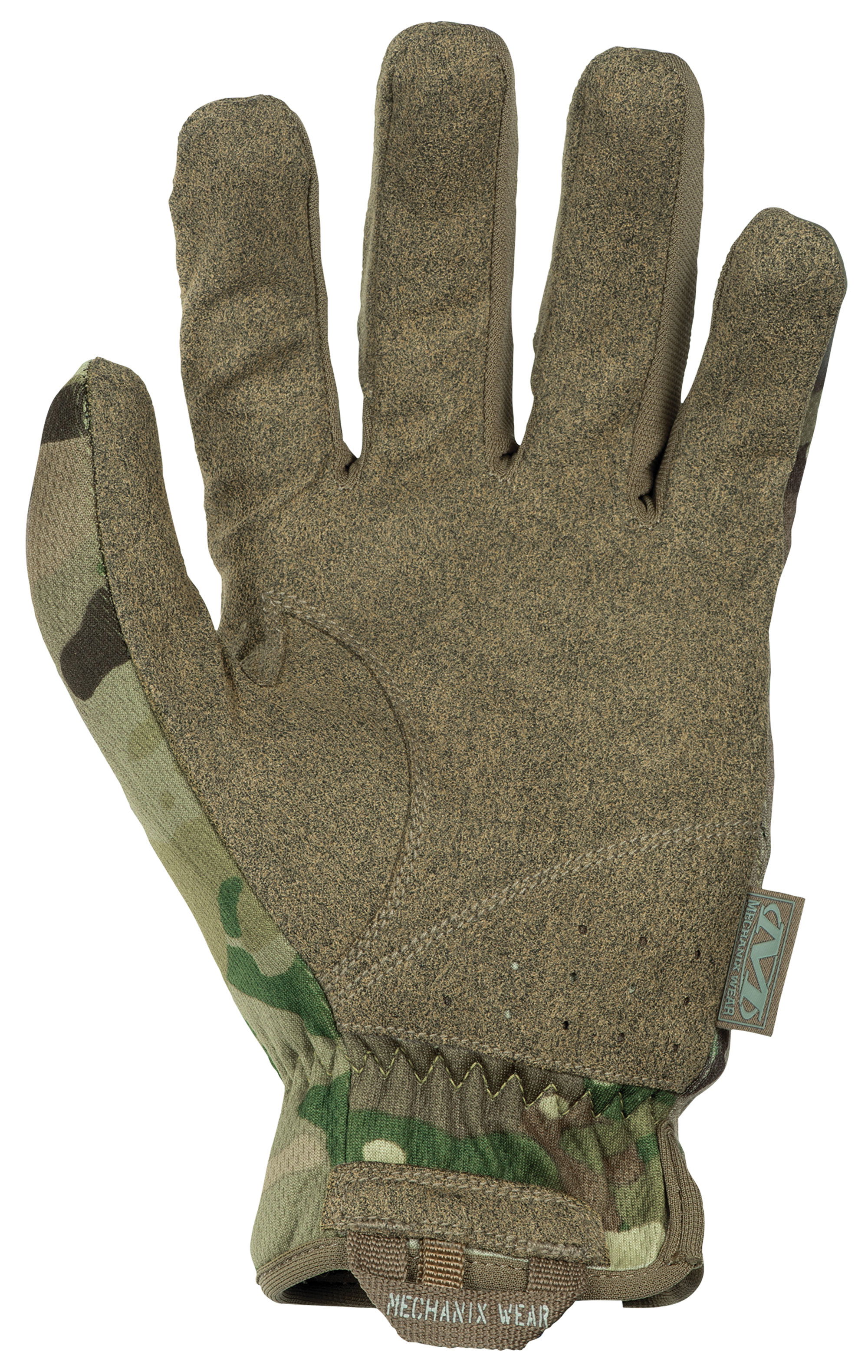 Taktischer Handschuh in Tarnfarbe, ideal für Airsoft-Aktivitäten.
