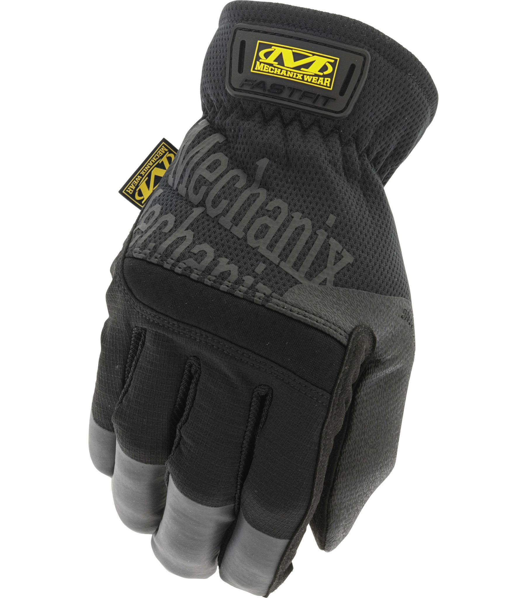 Schwarzer Mechanix-Handschuh für Airsoft, robust und flexibel, ideal für taktische Einsätze, schneller Verschluss.