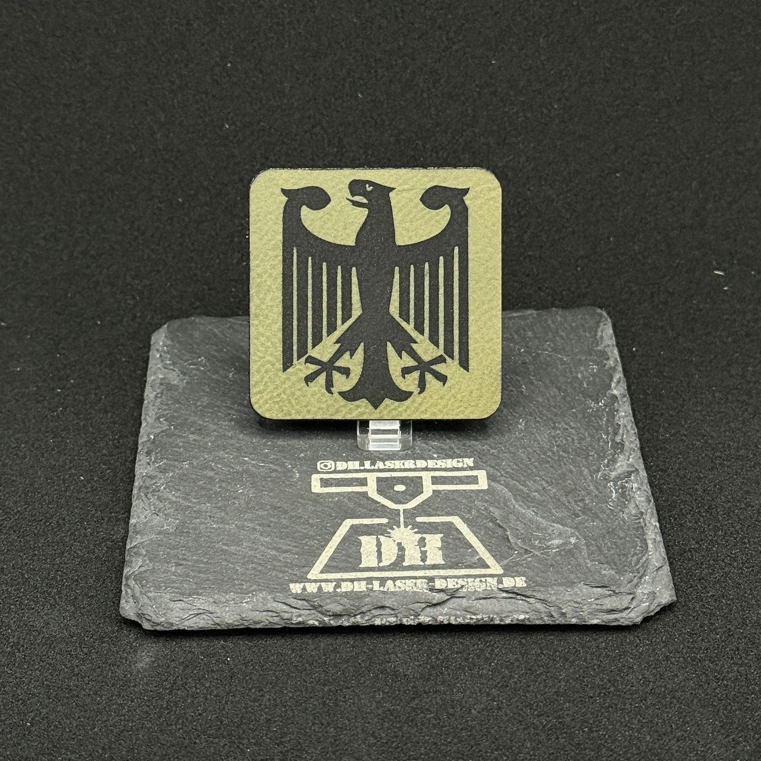 DH Laser Design Bundesadler Lasercut Kunstleder Patch