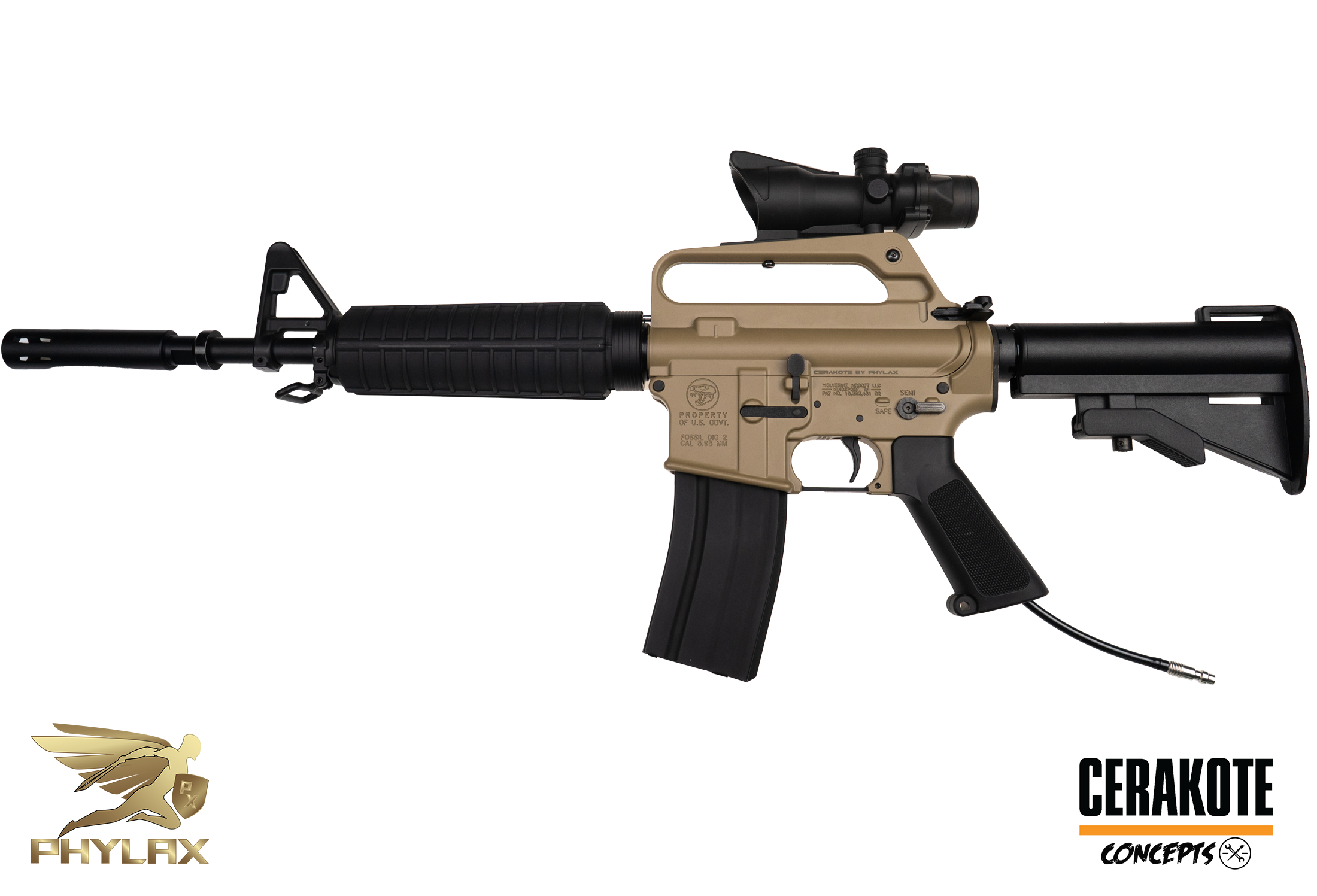 One of One Wolverine Airsoft MTW Fossil DIG 2 XM177 Semi Only Limited Edition - ab 18 Jahren x CERAKOTE SHOP 2026  (Aussteller) HPA - ab 18 Jahren