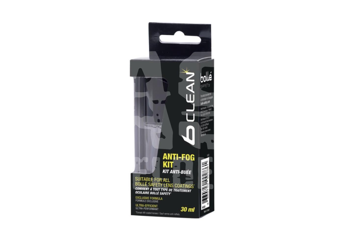 Bollé Anti-Fog Kit, 30 ml, für klare Sicht bei Airsoft-Spielen. Ideal für Schutzbrillenbeschichtungen.