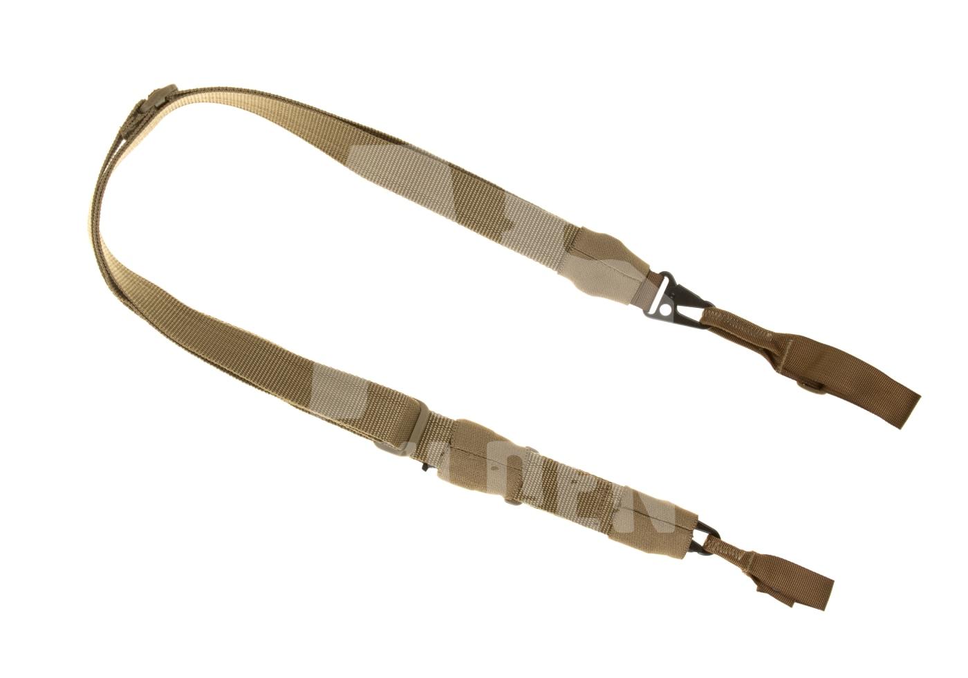 Taktischer Waffentrageriemen in Tan für Airsoft, verstellbar mit Schnallen.