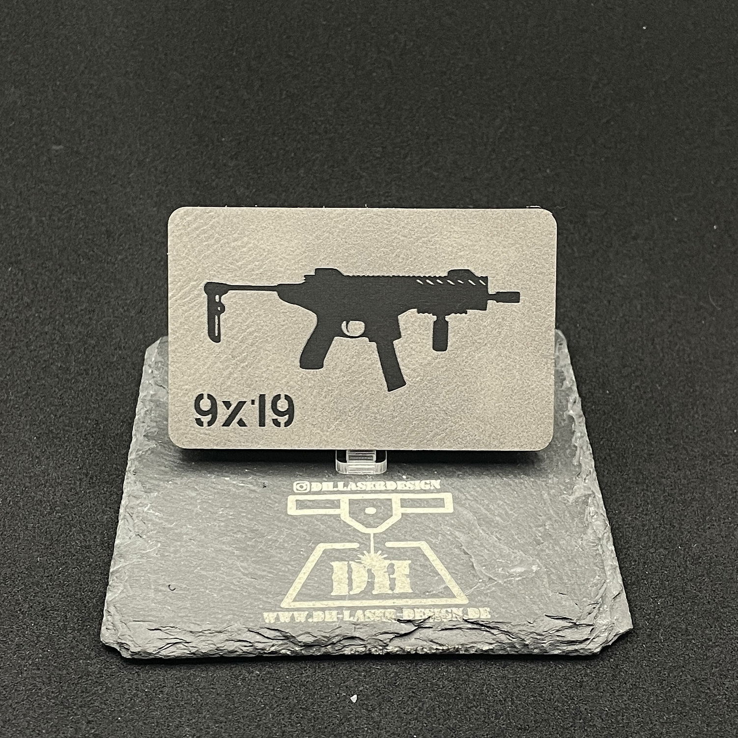 DH Laser Design Silhouetten & Kaliber Lasercut Kunstleder Patch