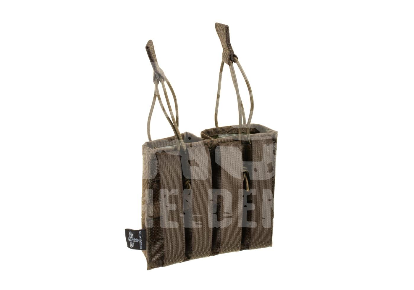 Taktische Doppelmagazintasche in olivgrün für Airsoft-Ausrüstung.