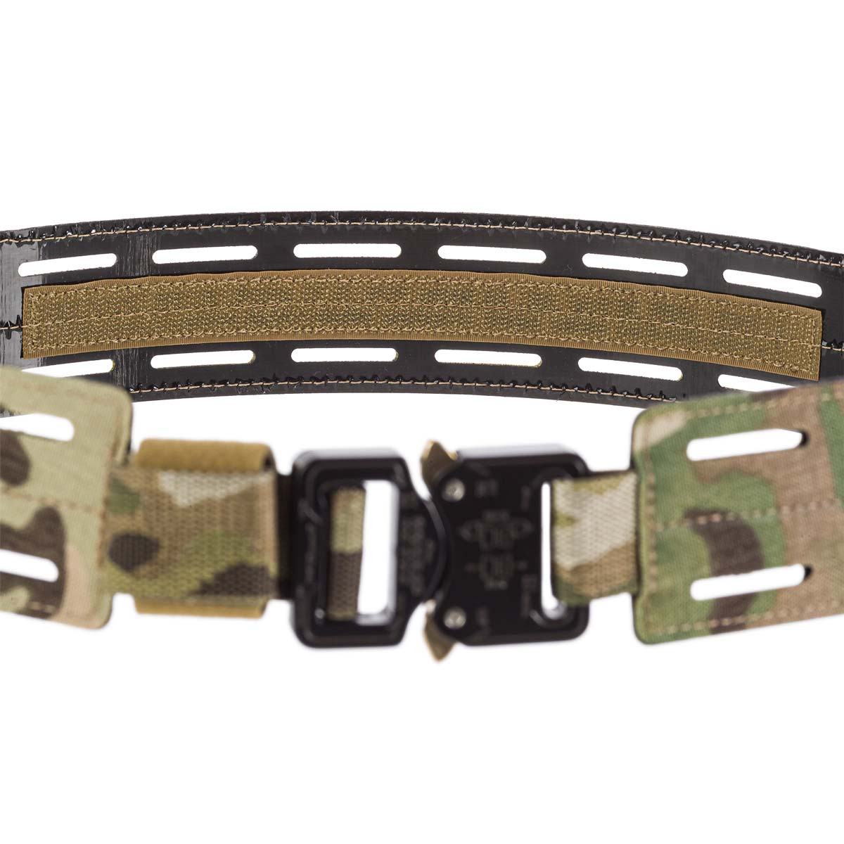 Lindnerhof Gürtel LT562 Taktischer Gürtel mit Schnellverschluss, Tarnmuster und robuster Lasche, ideal für Airsoft-Ausrüstung.