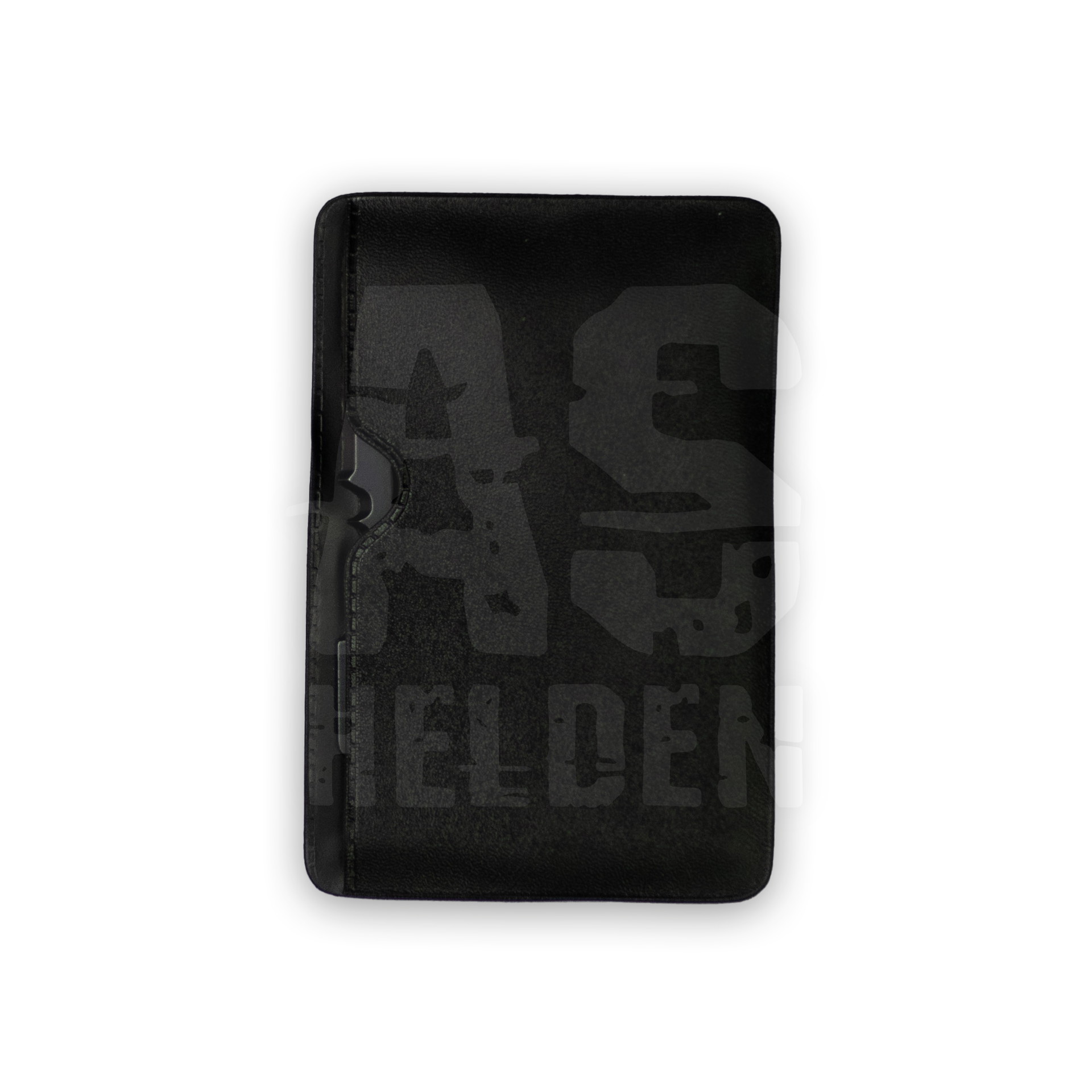 Schwarze Airsoft-Schutztasche mit Airsoft Helden Logo und sichtbarem Verschluss.