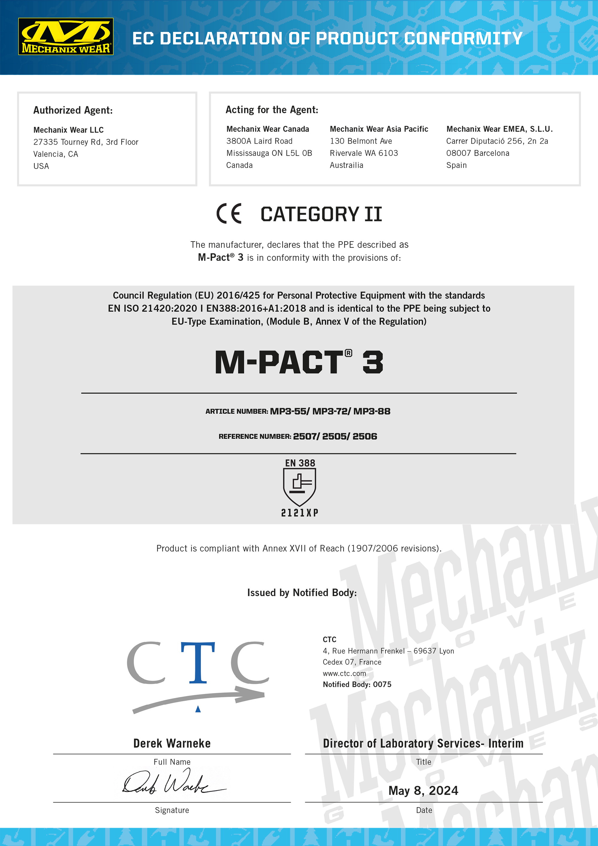 Mechanix Handschuh M-Pact 3