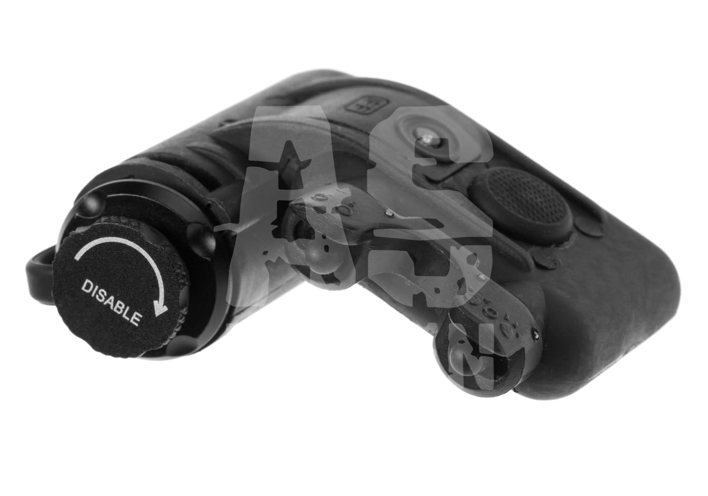 Tacticales Gerät mit „Disable“-Knopf für Airsoft-Ausrüstung.