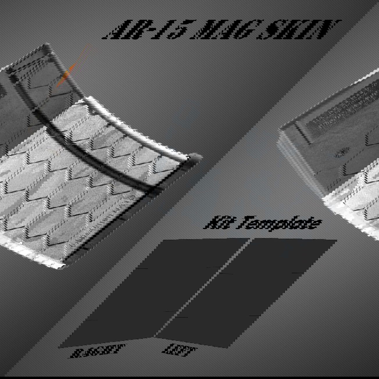 AR-15 Magazinskin mit hexagonalem Muster, inklusive Kit-Template für links und rechts.