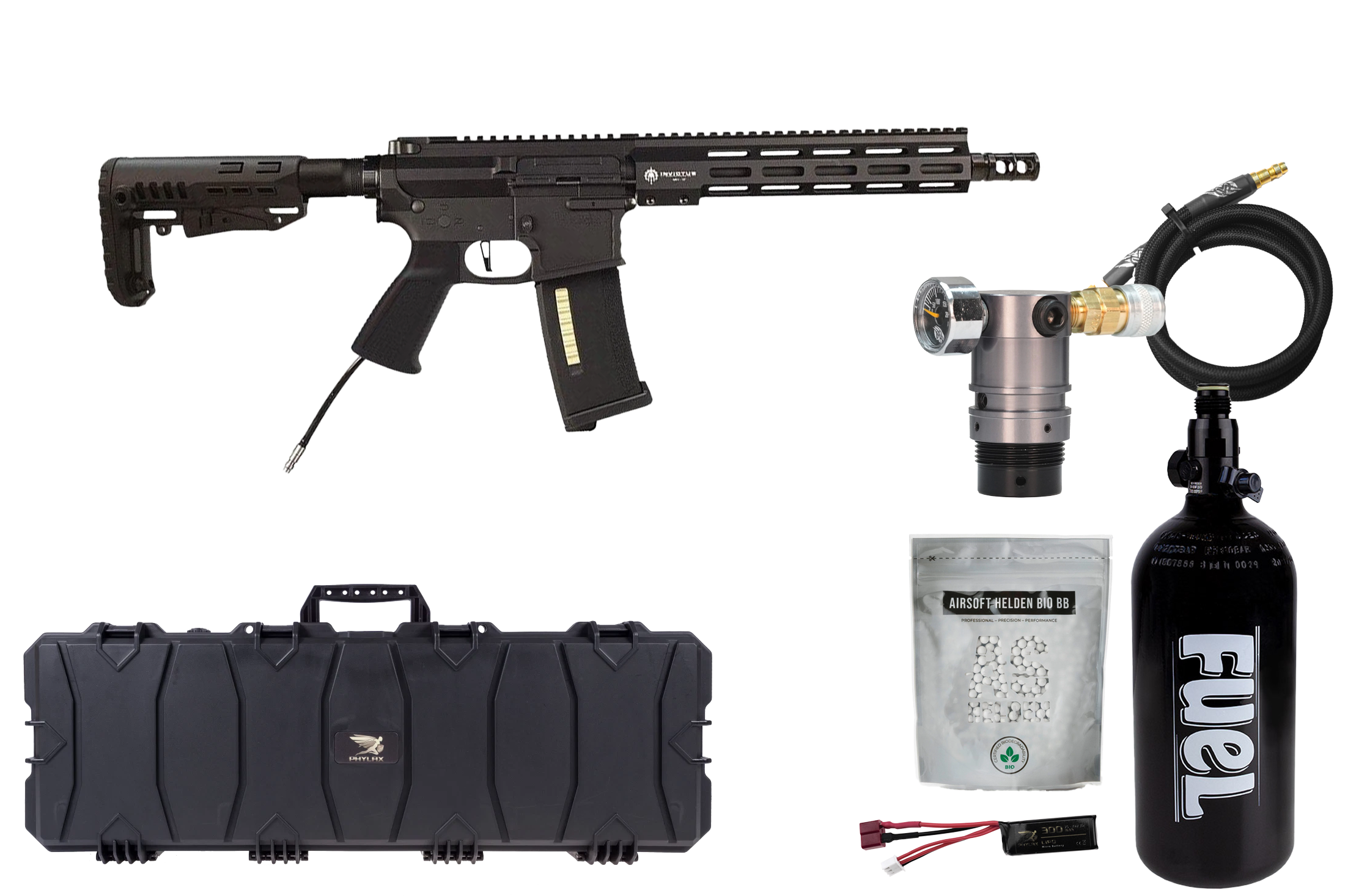 Big Set L Wolverine Airsoft MTW Billet Tactical 10" XB S-HPA - ab 18 Jahren