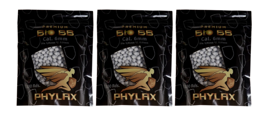 Phylax 0,45g Bio BBs 1000Rds. - 3er Set