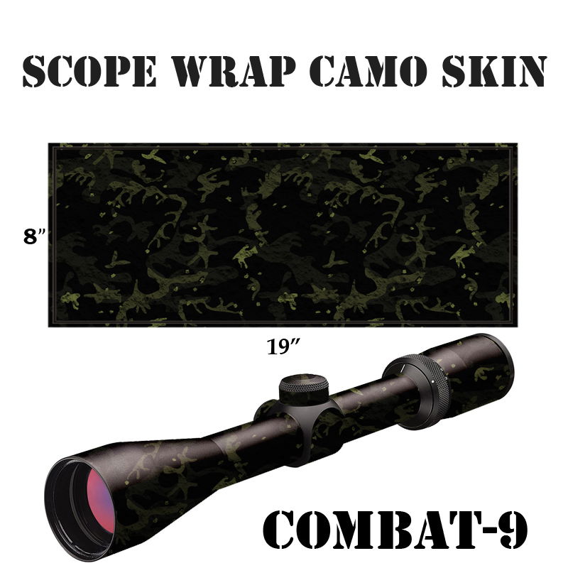 Tarn-Schutzfolie für Zielfernrohr, Maße: 8"x19", Combat-9-Design. Ideal für Airsoft-Einsatz.