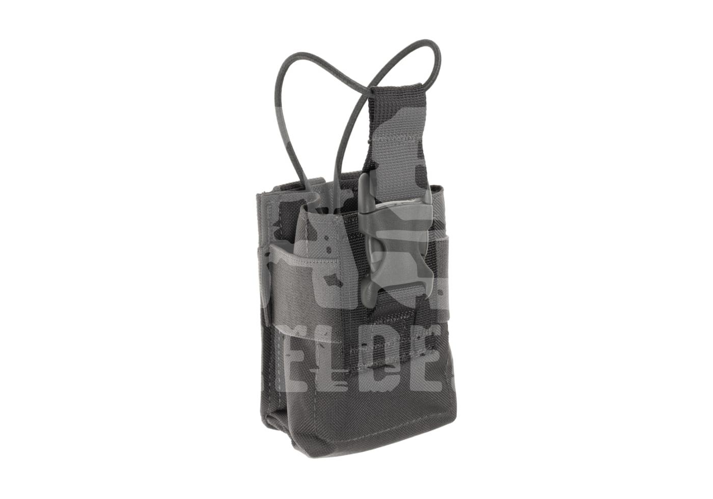 Tarnfarbene Magazin-Tasche mit Kordelverschluss für Airsoft-Ausrüstung.