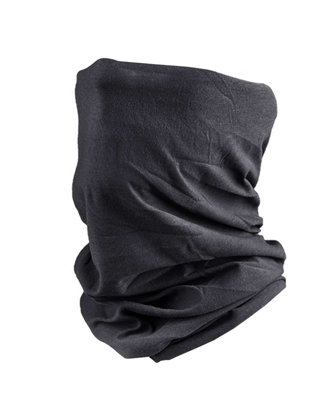 Schwarzes Multifunktionstuch für Airsoft; vielseitig als Schal, Gesichtsmaske oder Stirnband tragbar.