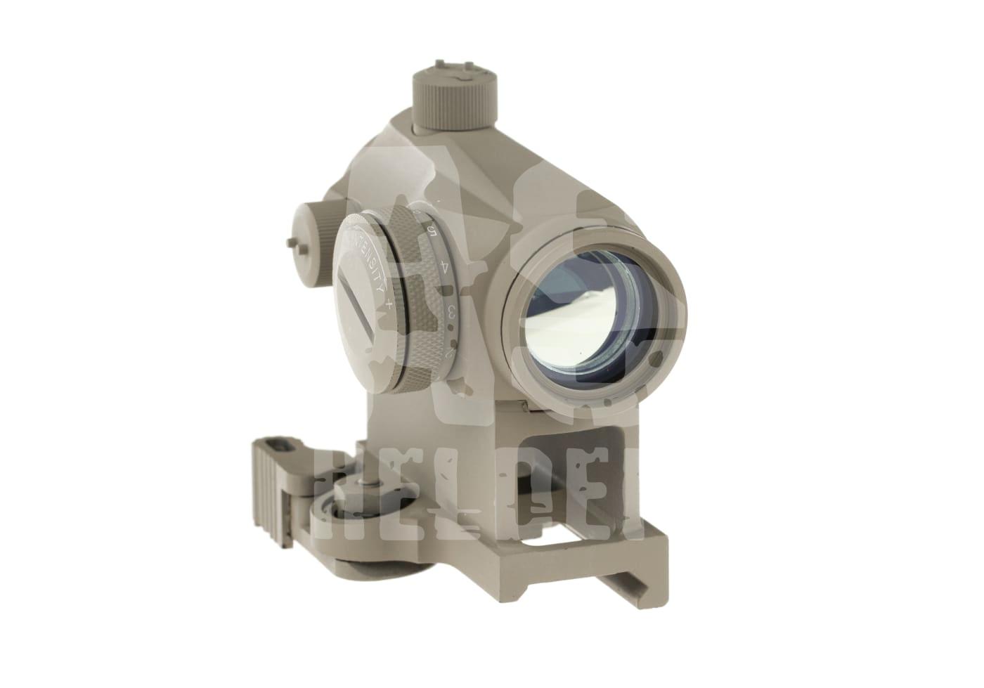 AIM-O RD-1 QD Red Dot Kompaktes Airsoft-Zielfernrohr in Tan, mit Einstellrad und Montagehalterung. Ideal für Präzisionsziel.
