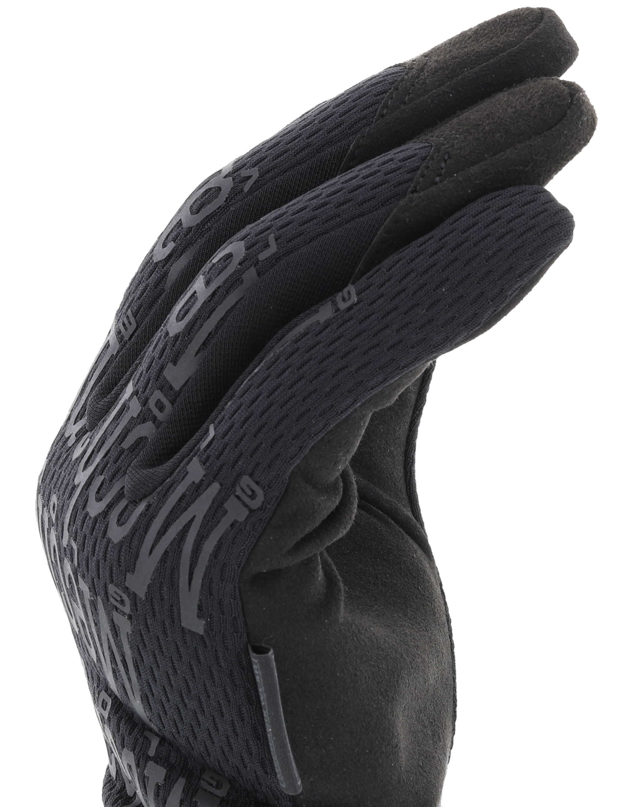 Mechanix Handschuhe Original Covert schwarz Schwarzer Airsoft-Handschuh mit atmungsaktivem Mesh-Gewebe und verstärkten Fingerbereichen für optimalen Schutz und Komfort.