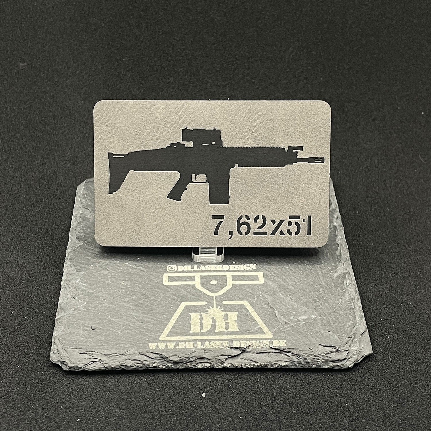 DH Laser Design Silhouetten & Kaliber Lasercut Kunstleder Patch