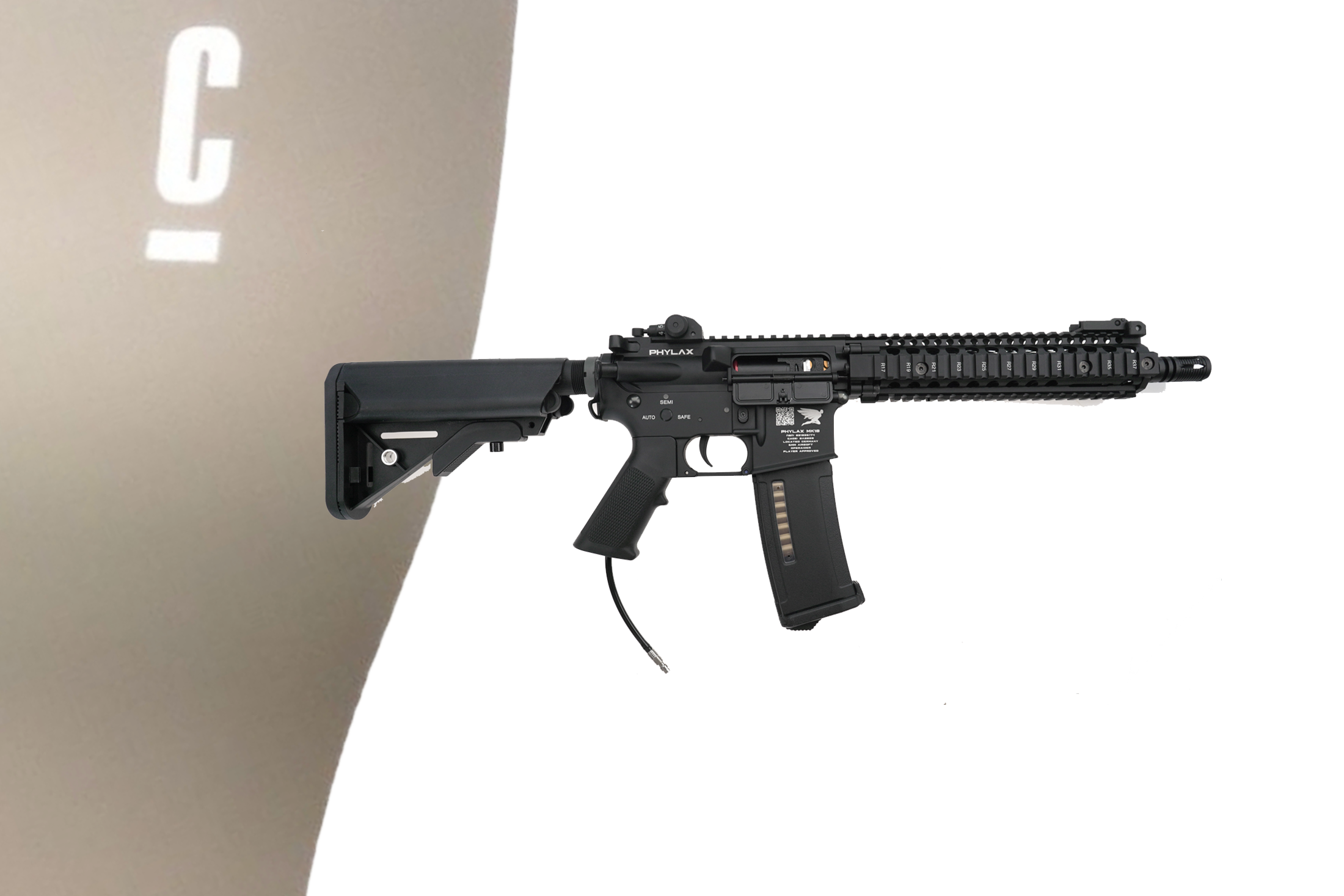 Phylax HPO MK18 Black Wolverine Inferno with Titan II x Cerakote Bull Shark Grey - ab 18 Jahren